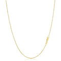 14k Gold Box Chain Necklace with Lobster Claw Clasp O445