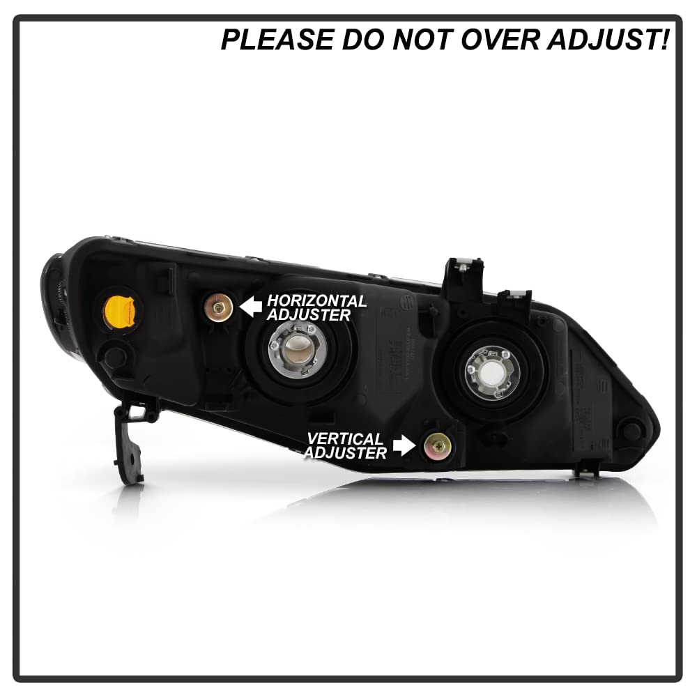 Black Factory Style Headlights Headlamps Left+Right F117851