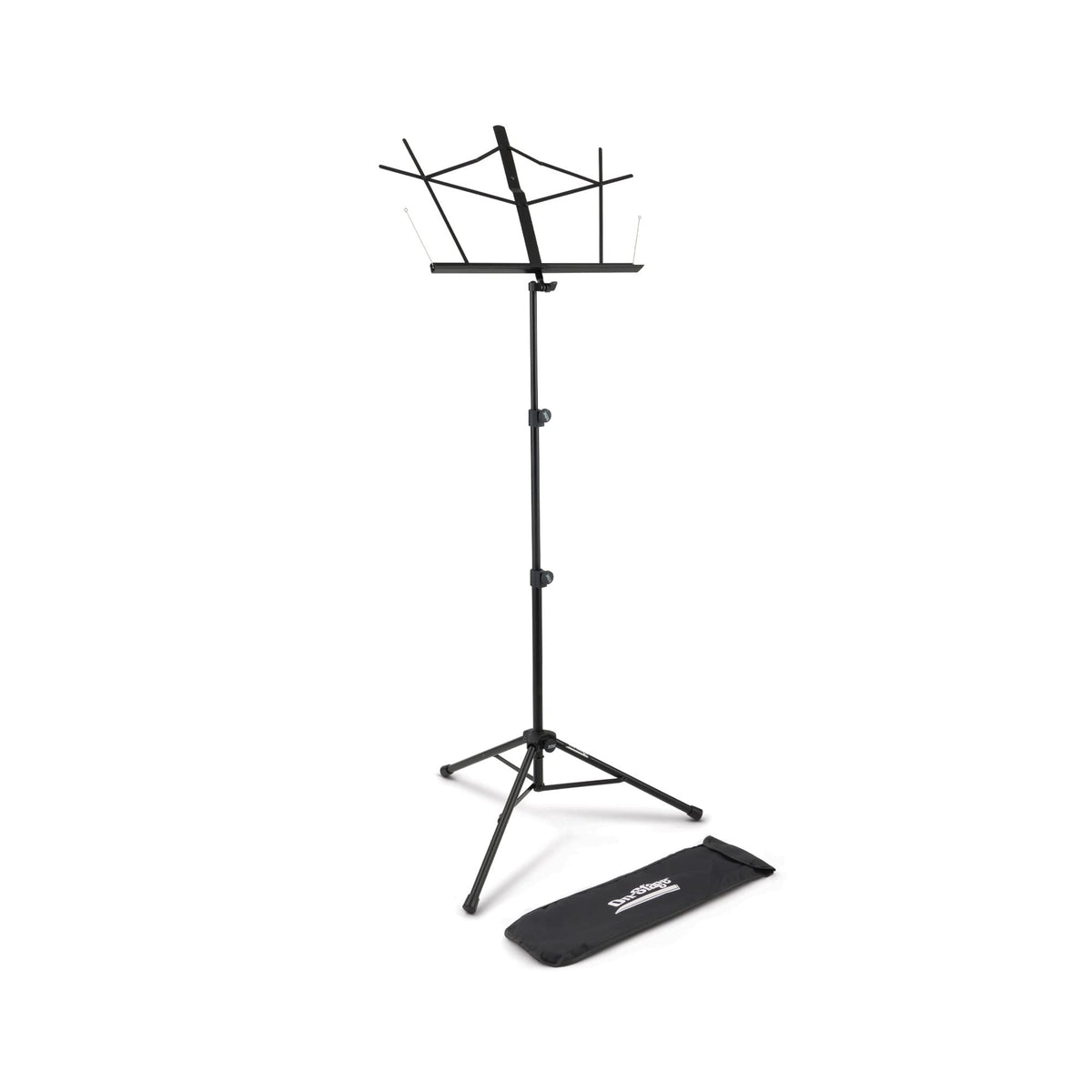 Black Metal Folding Sheet Music Stand with Bag N745