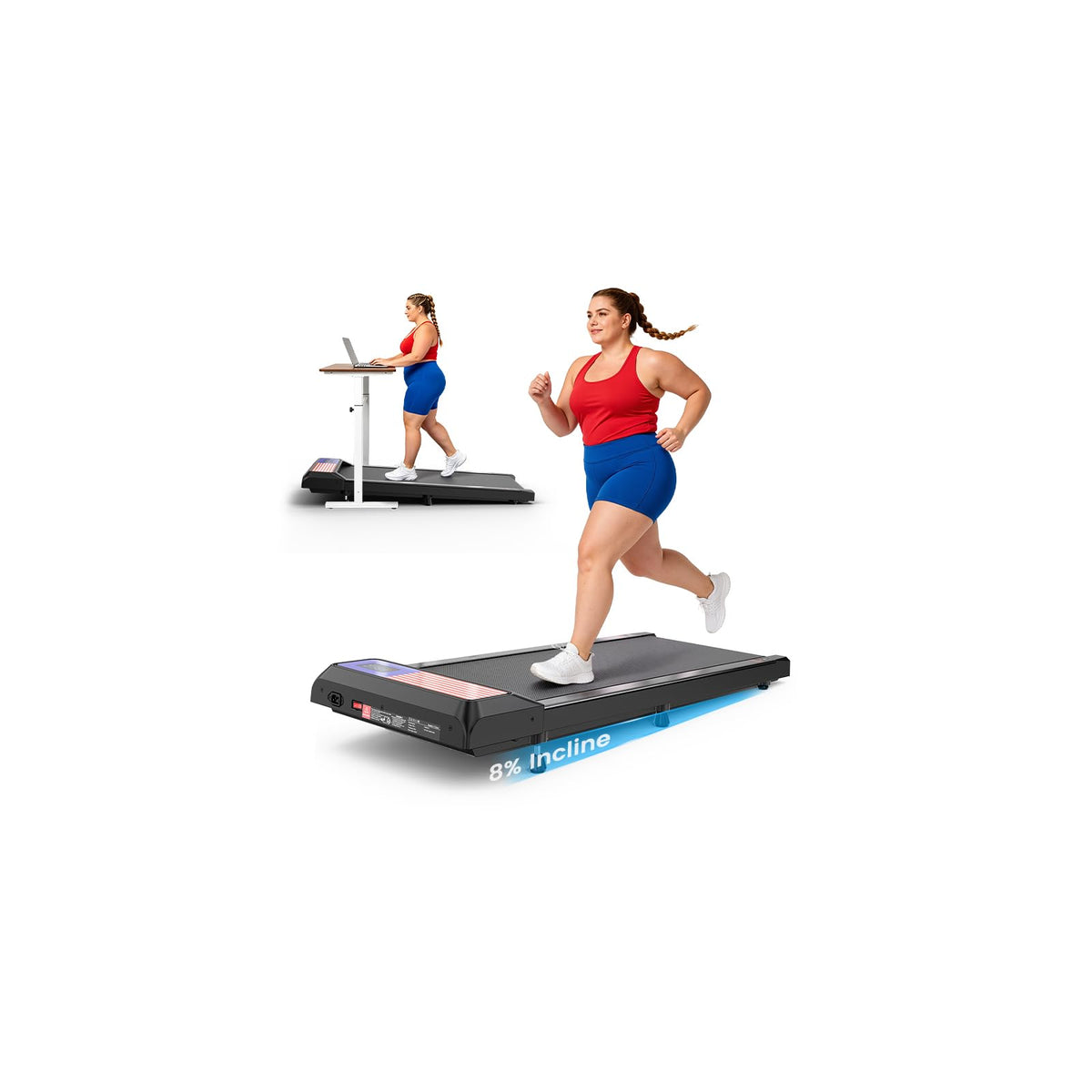 2.5HP Under Desk Treadmill with 8% Incline P67975