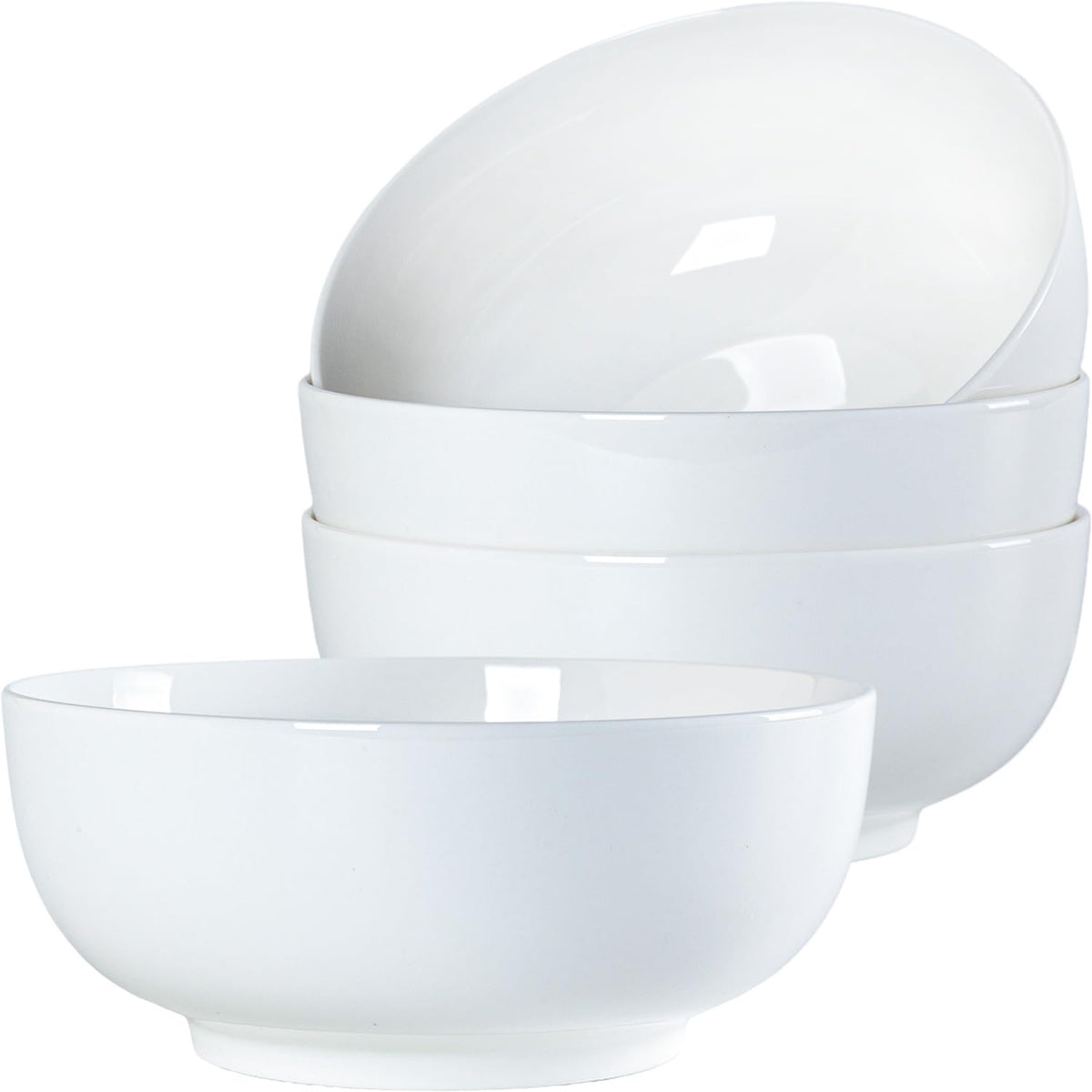 40 oz Off White Ceramic Soup Bowls Set of 4 Y695