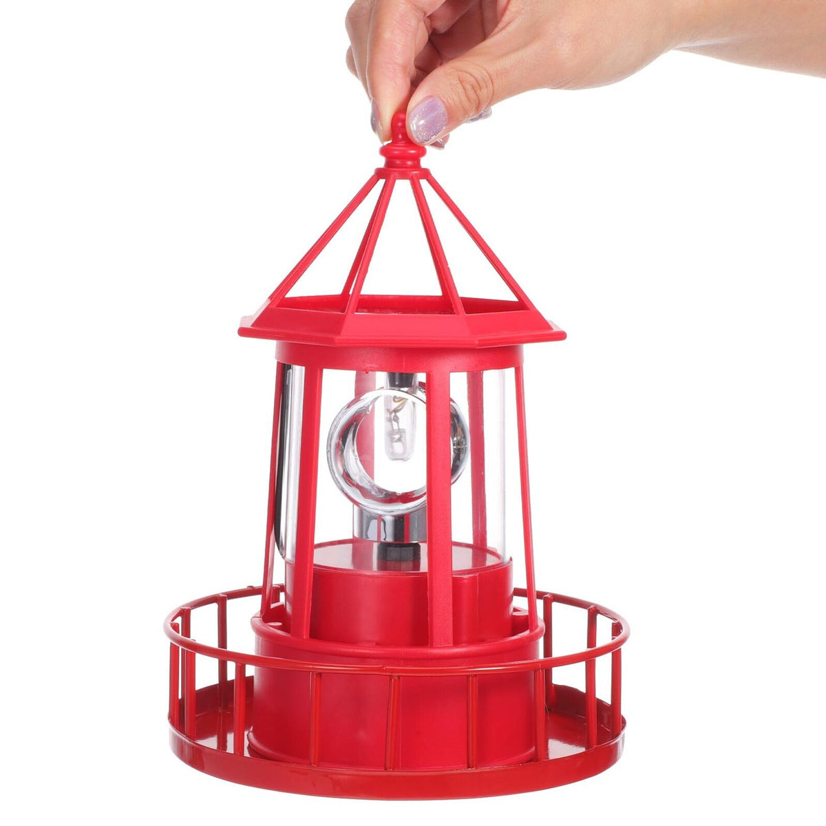 Solar Powered Rotating Lighthouse Figurine S546343