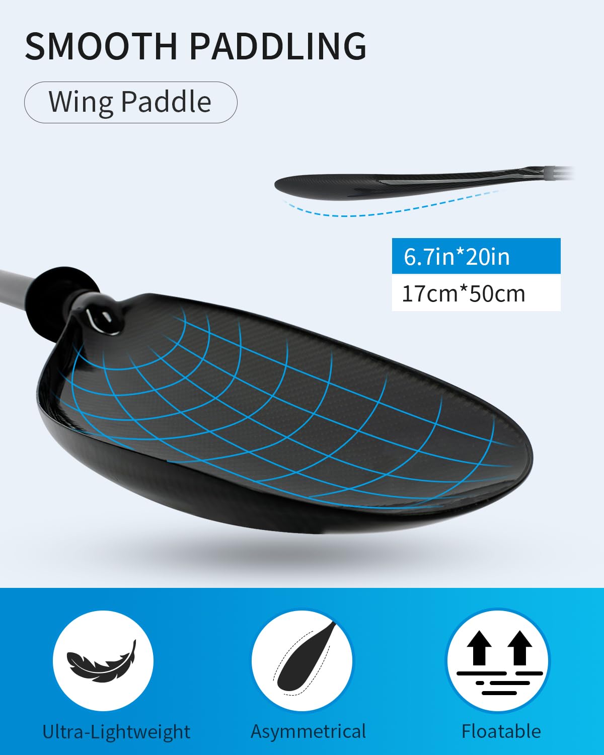 Lightweight Full Carbon Fiber Kayak Paddle S524