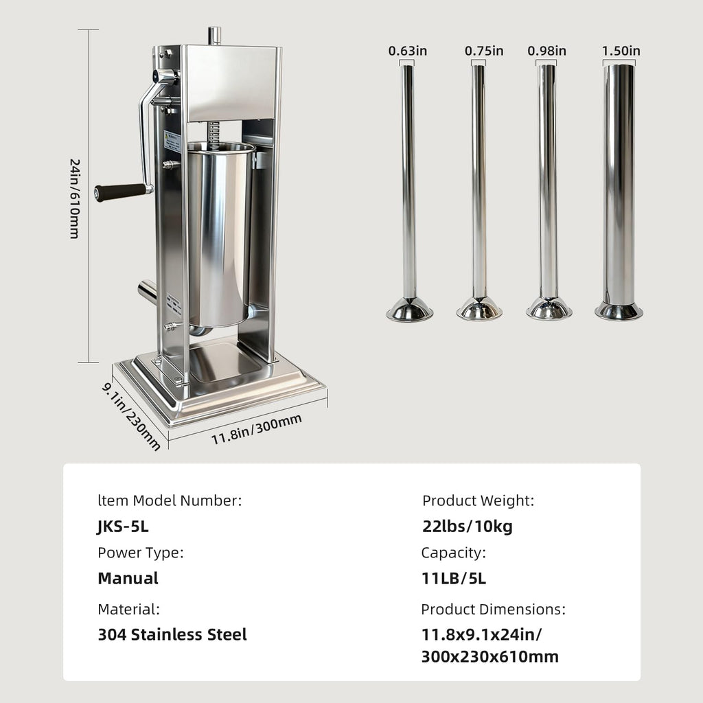 11LBS/5L Vertical Sausage Stuffer B46976
