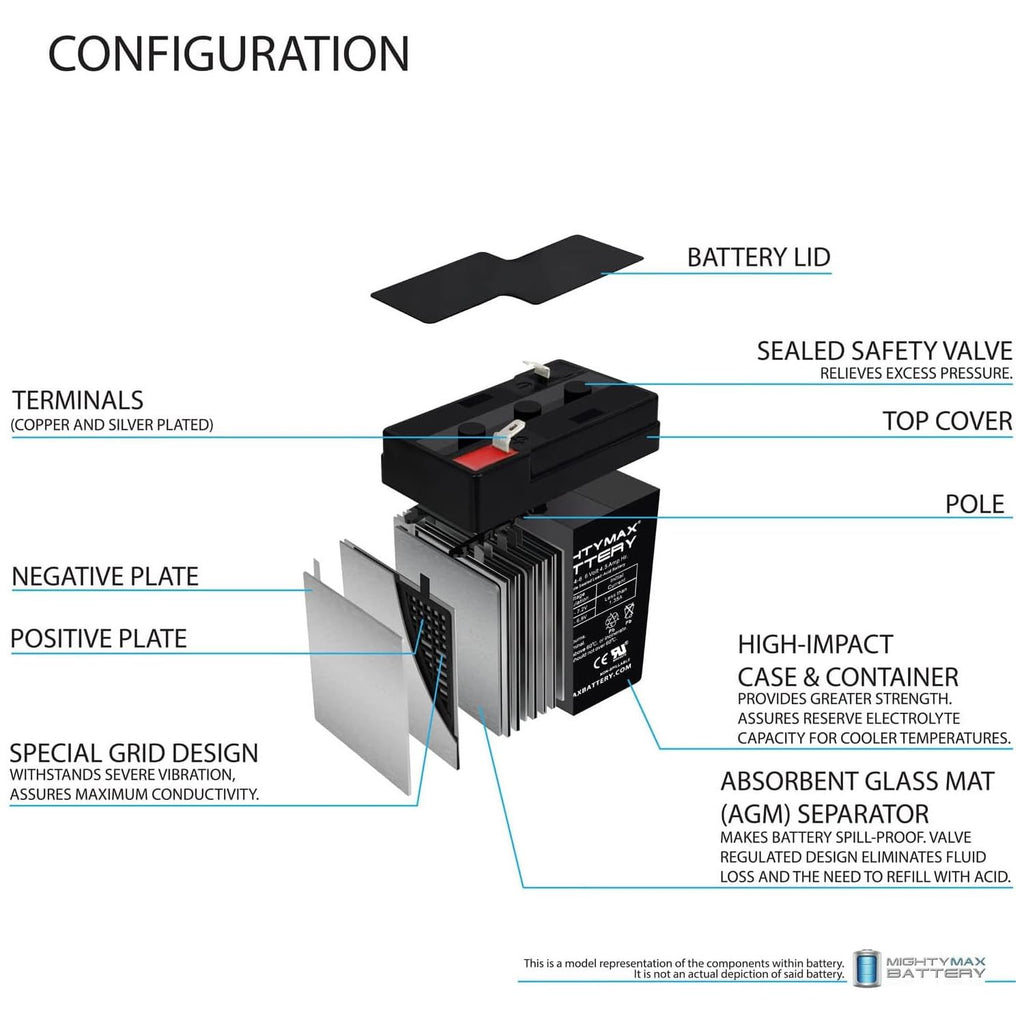 6V 4.5AH SLA Battery 2 Pack B777