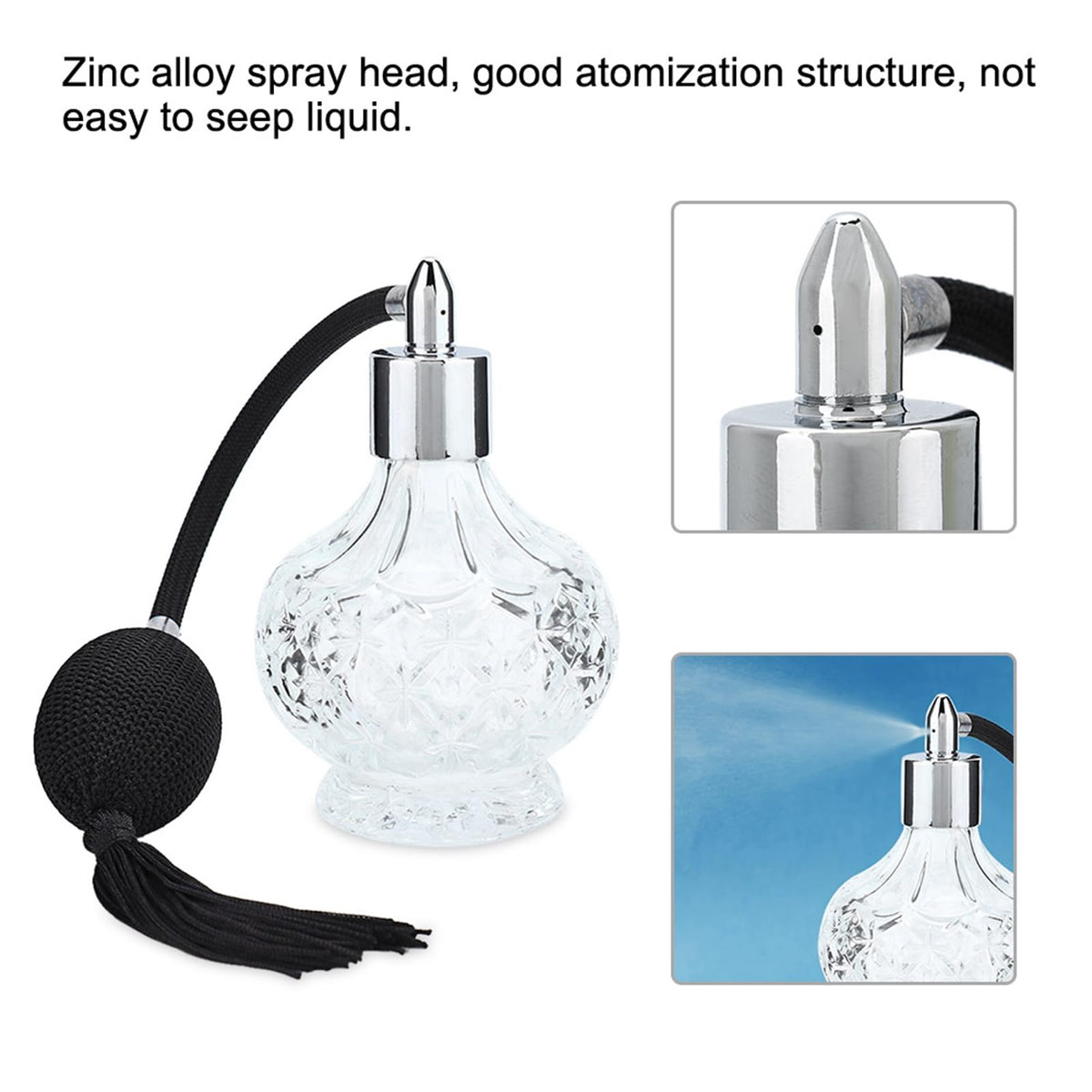 Glass Perfume Bottle Refill Spray Bottle Atomizer 80ml D202226