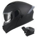 Full Face Flip Up Matte Black Motorcycle Helmet M878