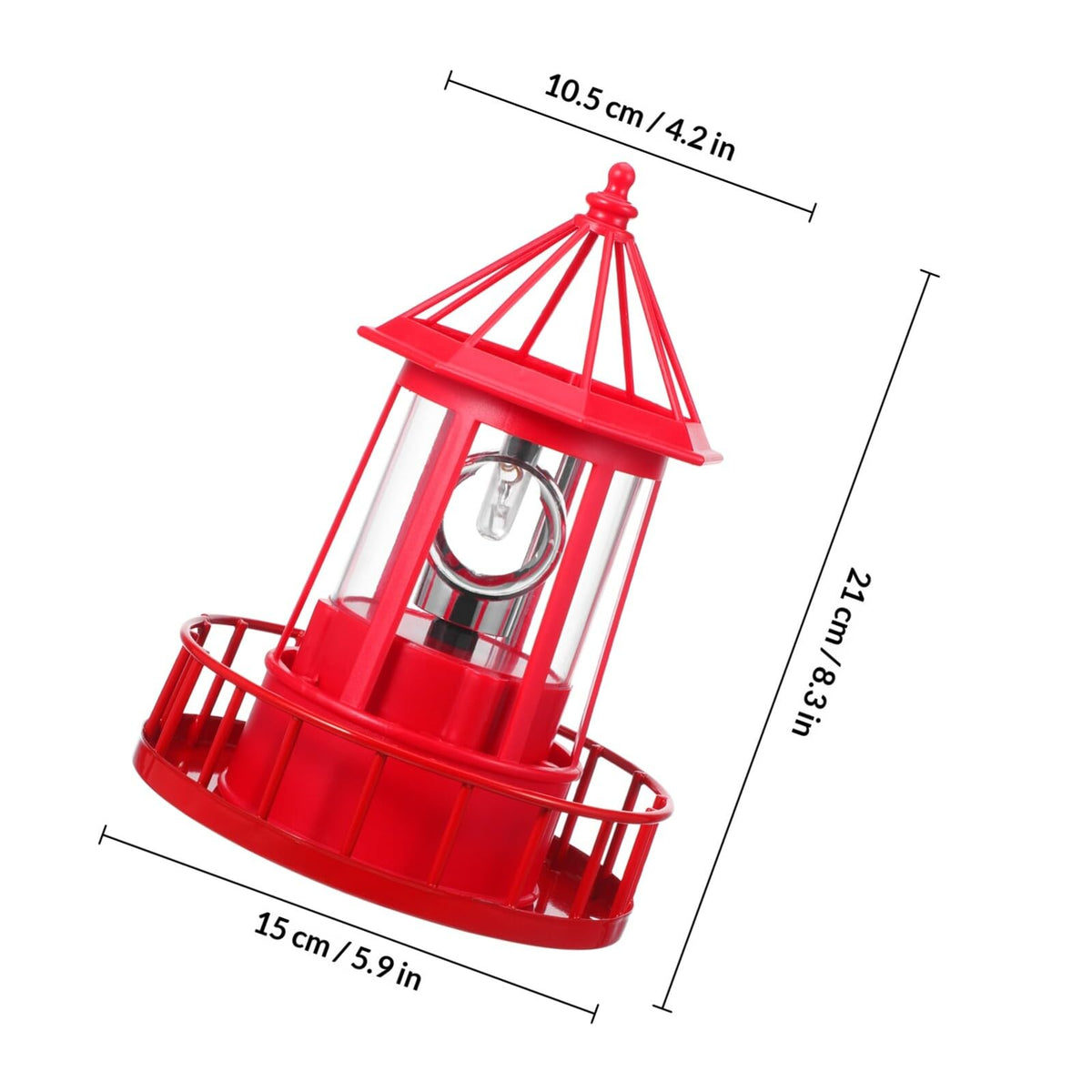 Solar Powered Rotating Lighthouse Figurine S546343