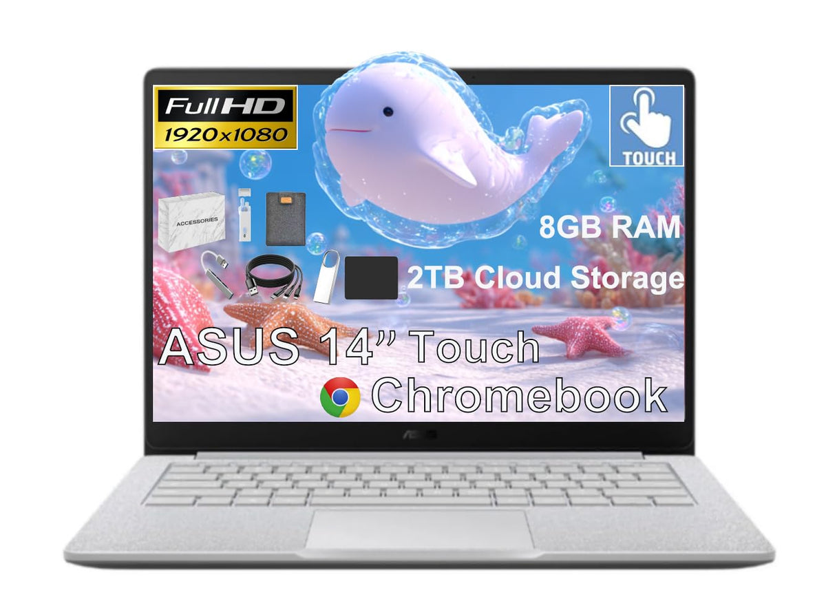 14" FHD Touchscreen Chromebook, 8GB RAM, 192GB Storage Y7581