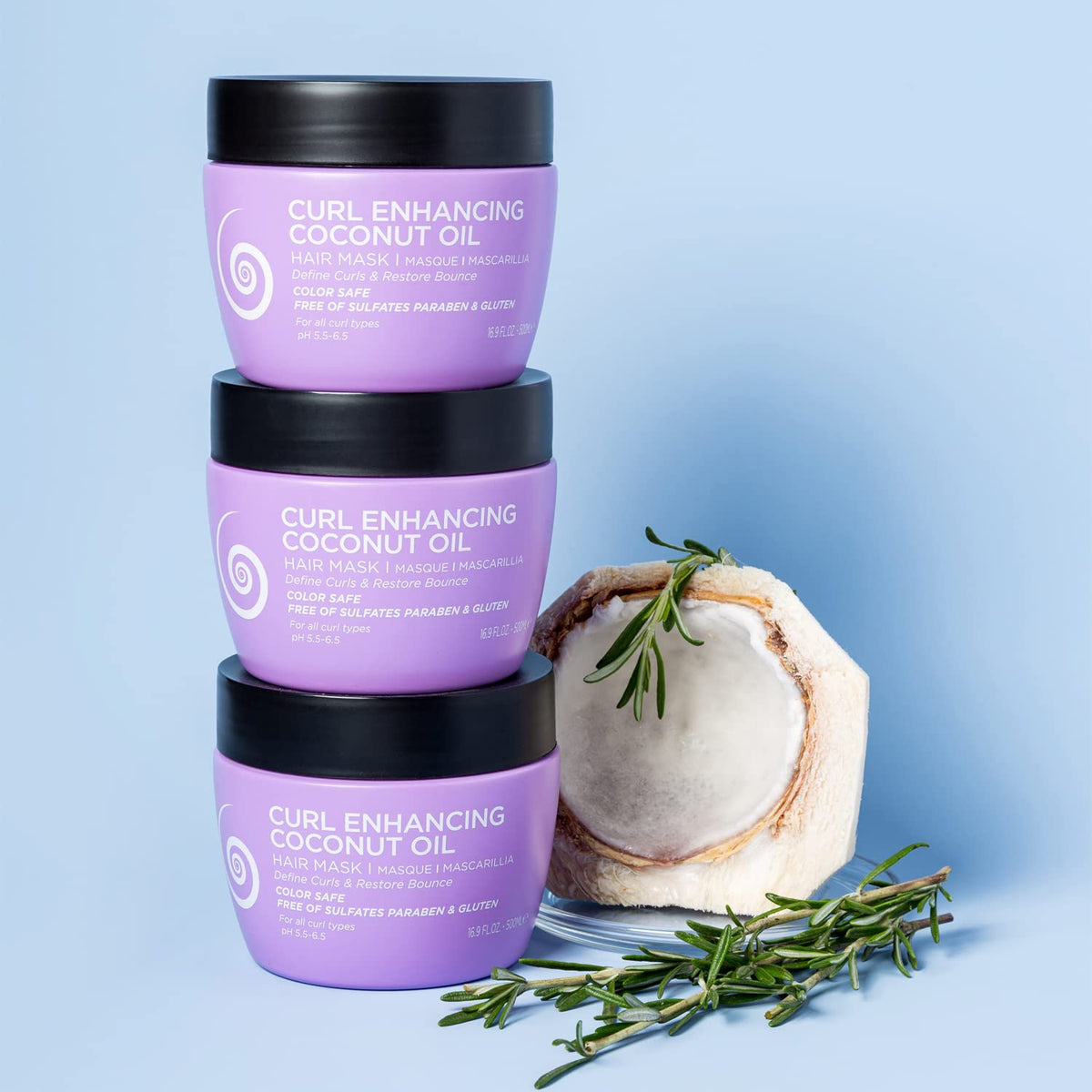 Coconut Oil Shampoo & Conditioner Set and Leave in Conditioner and Curly Hair Mask E49351