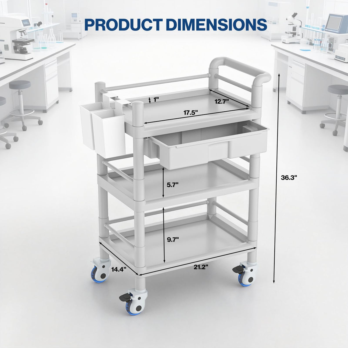 Medical Mobile Trolley Cart 3 Tier Z189463