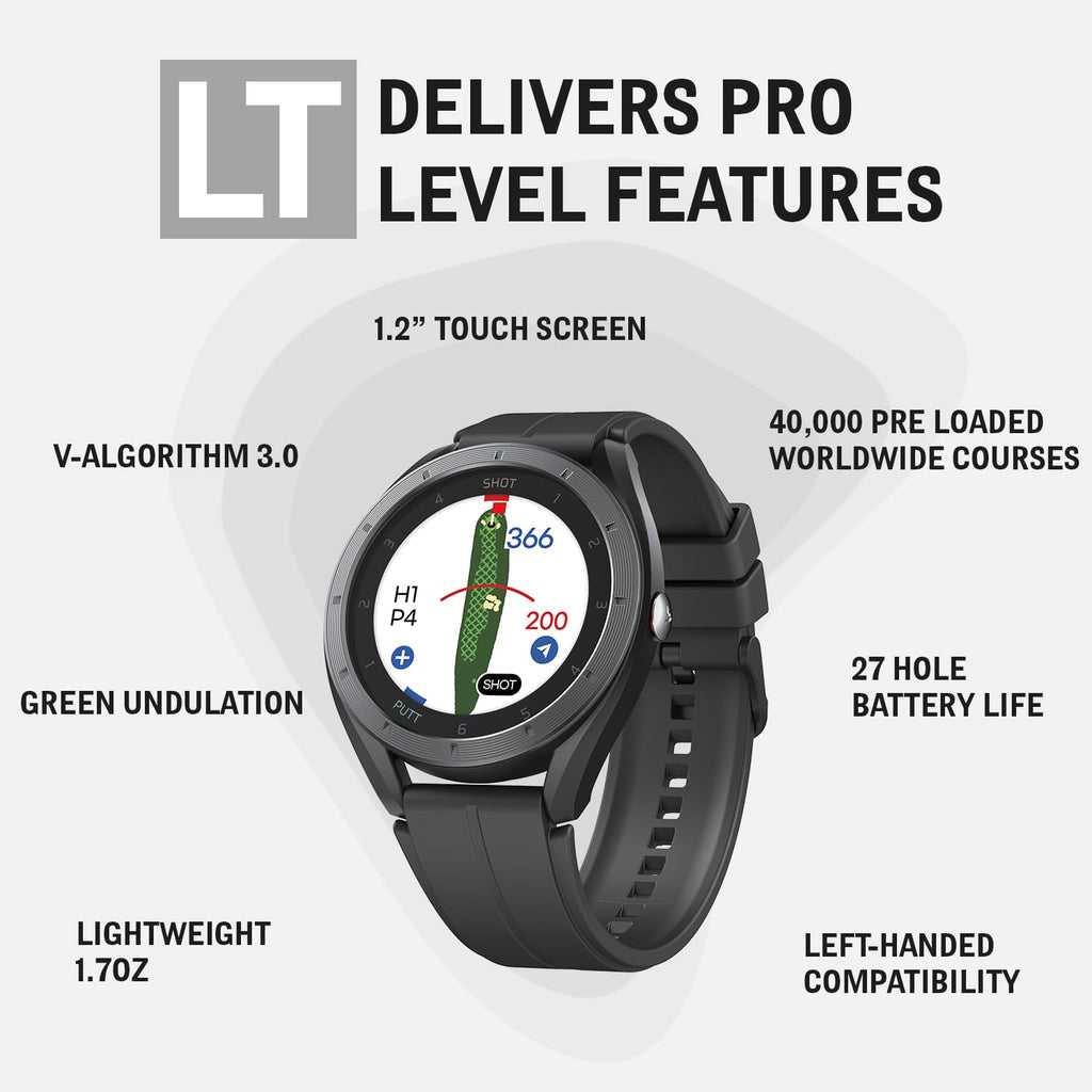 GPS Golf Watch with Green Undulation Slope Mode 1.2" Color Touchscreen P384963