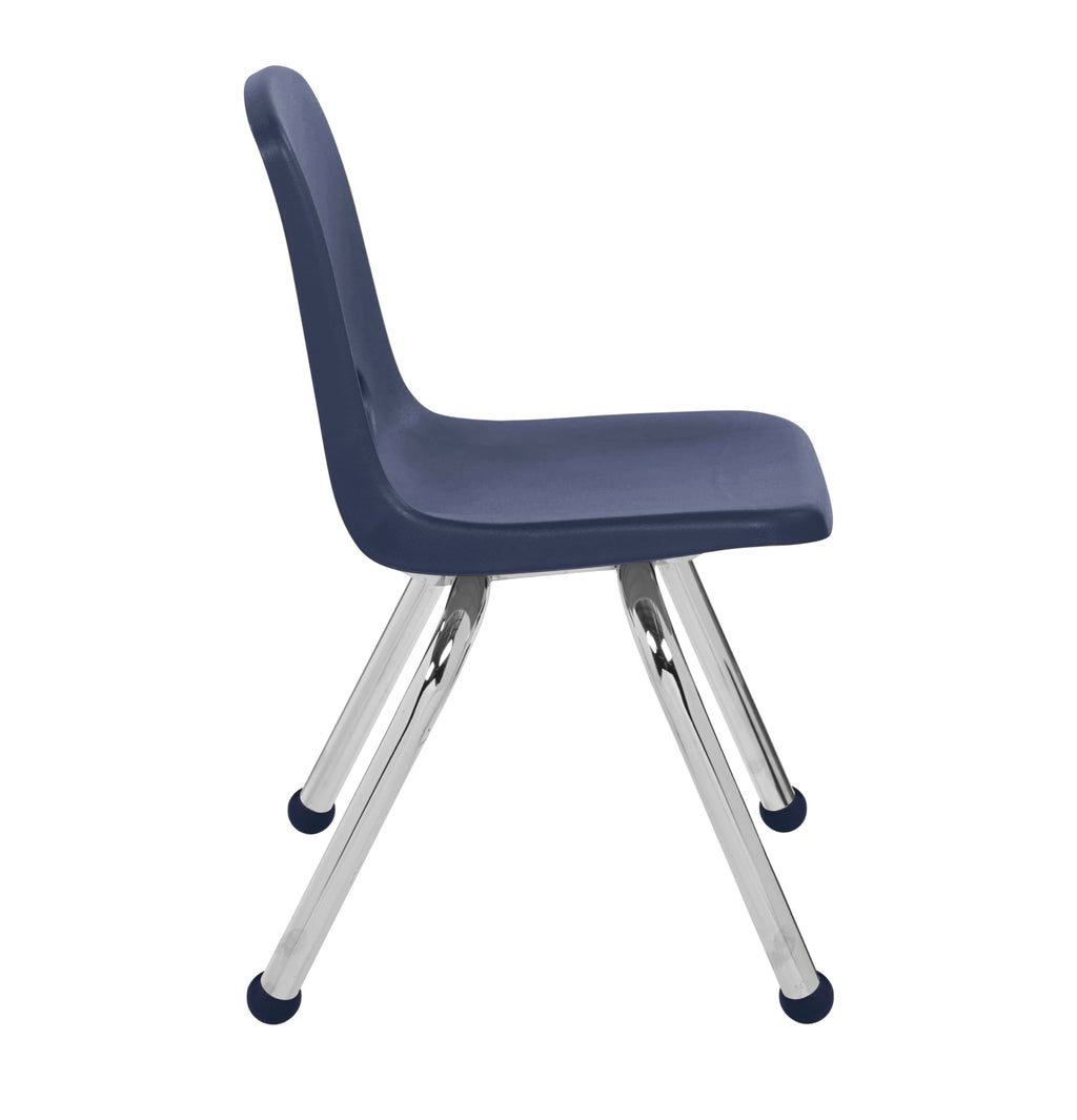 12" School Stack Chair with Ball Glides, Navy, 6-Pack P267943