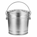 6 Gallon Metal Trash Can with Lid A6988
