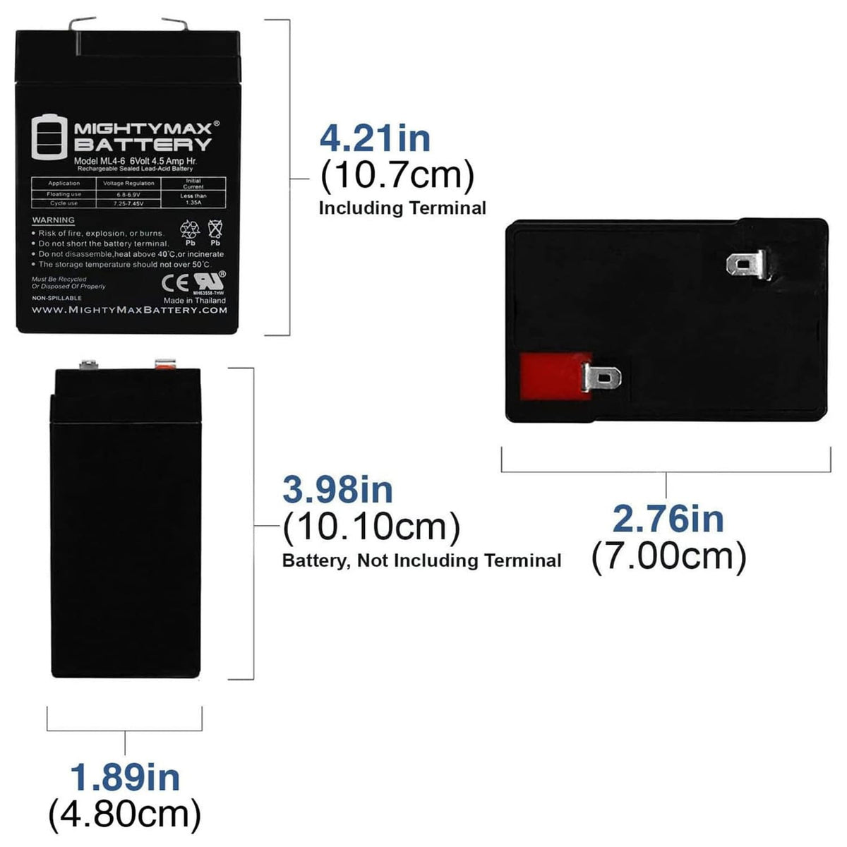 6V 4.5AH SLA Battery 2 Pack B777
