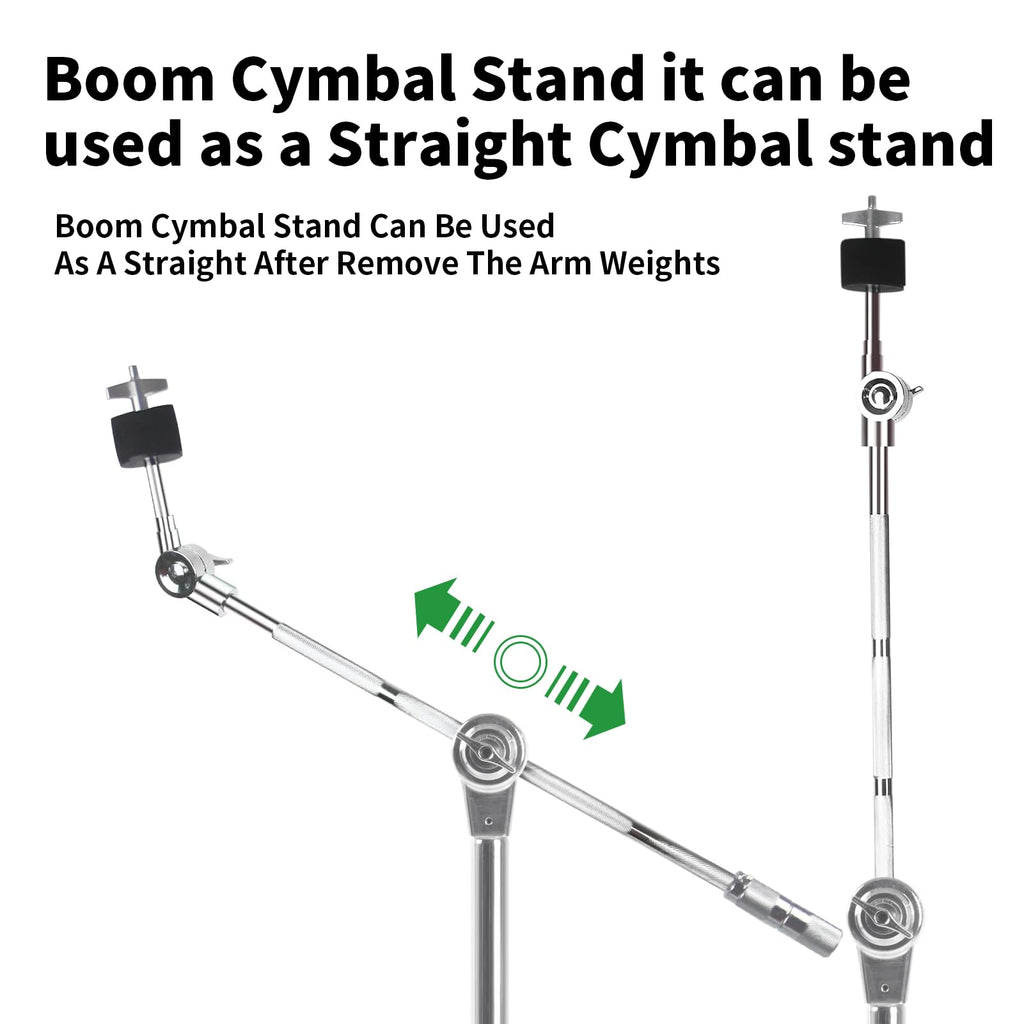 2 Pack Boom Cymbal Stand + Drum Sticks Holder + 2 Pair 5A Drum Sticks T244