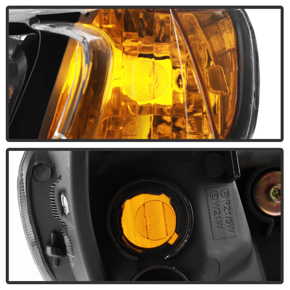 Black Factory Style Headlights Headlamps Left+Right F117851