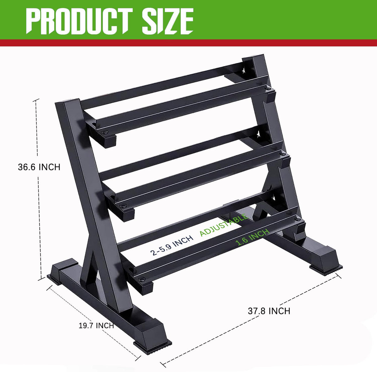 Rubber Hex Dumbbells with Rack O881