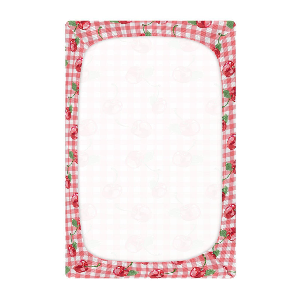 Cherry Buffalo Plaid Fitted Crib Sheet D480