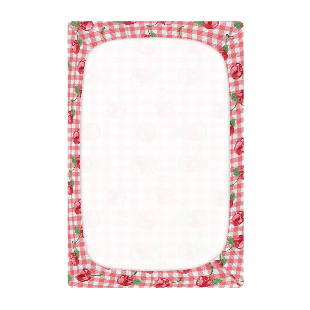 Cherry Buffalo Plaid Fitted Crib Sheet D480
