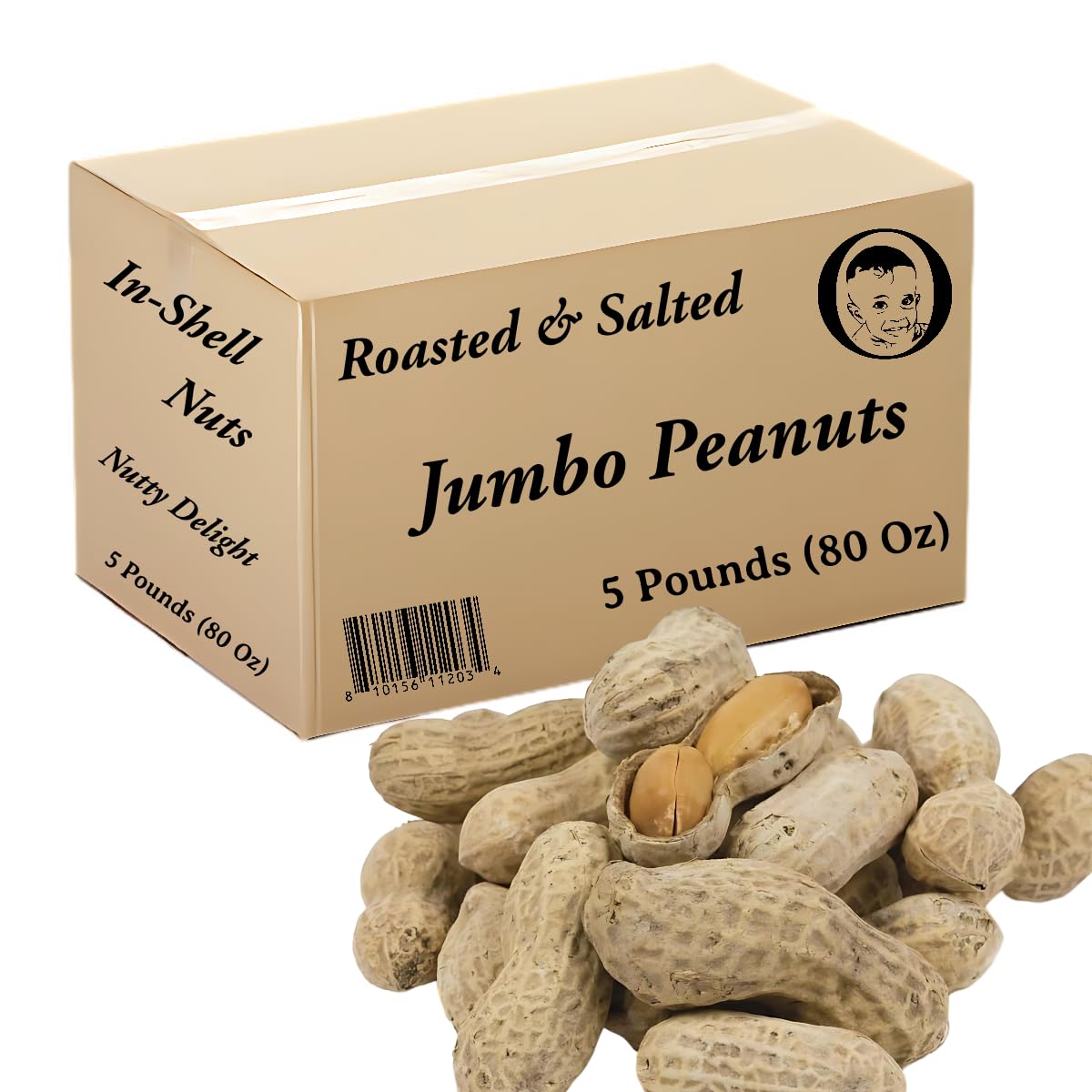 Jumbo Peanuts Roasted Salted In-Shell 5 Pounds L814838