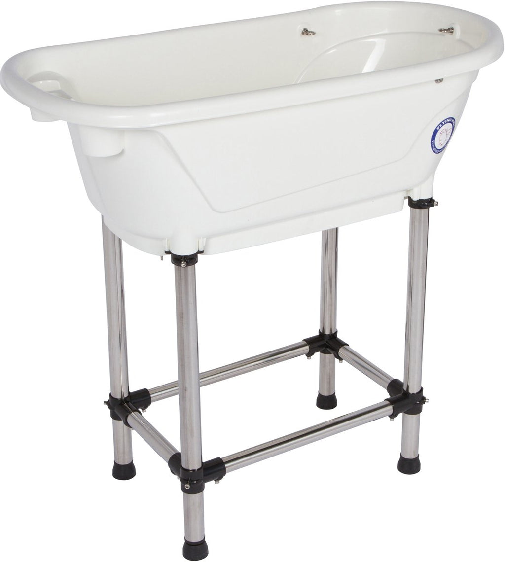 Portable Pet Bath Tub White 37.5"x19.5"x35.5" U70086