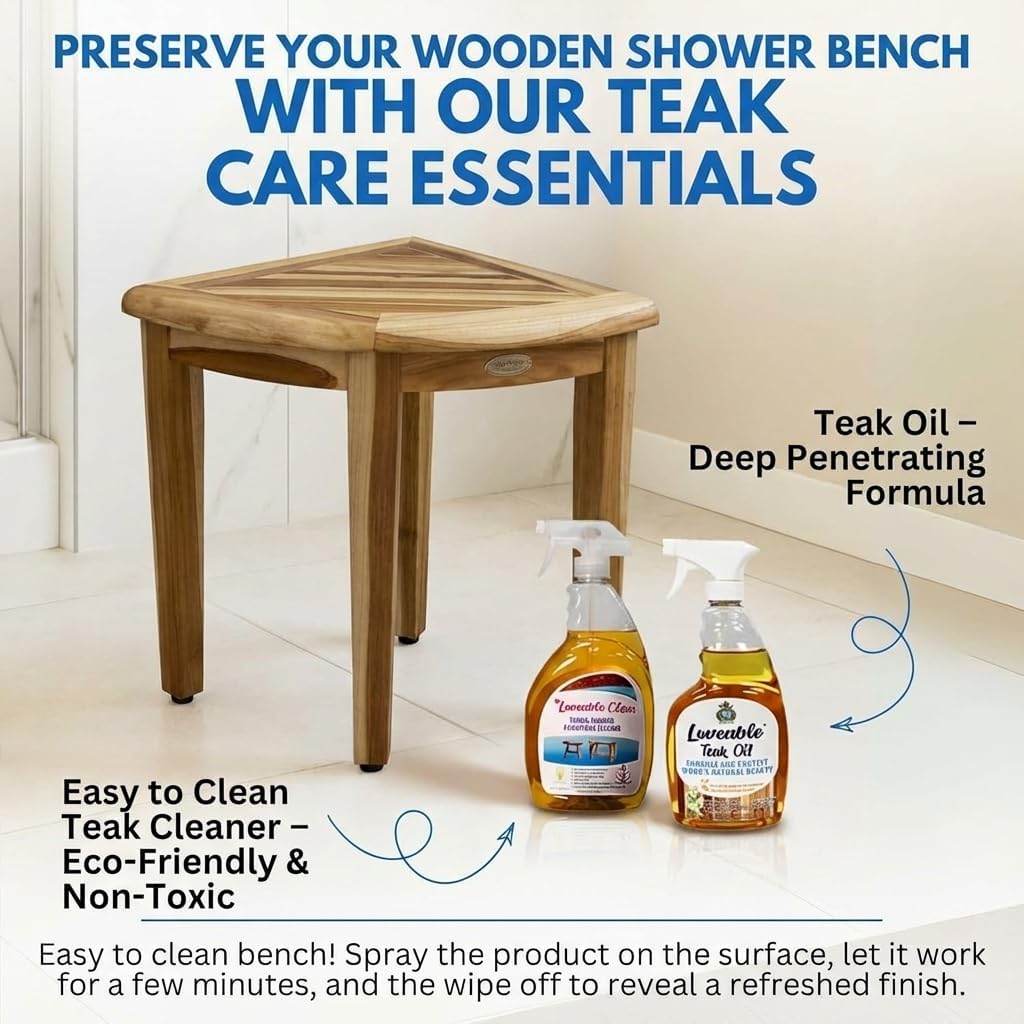 18” Teak Corner Shower Bench R63429
