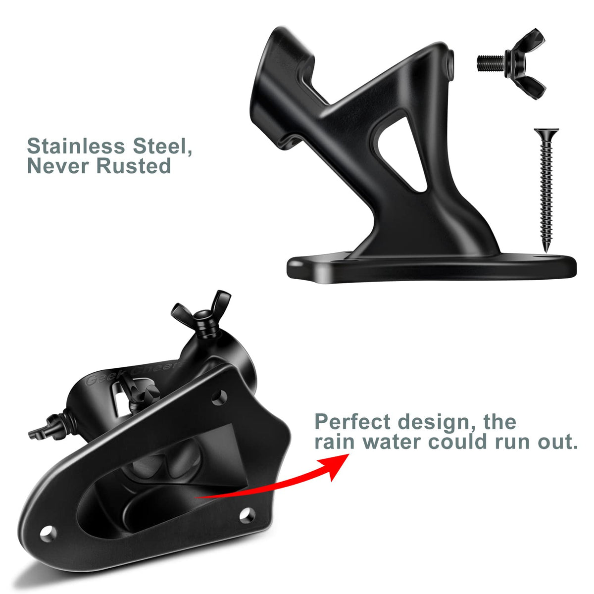 Heavy Duty Stainless Steel Flag Pole Holder 2 Positions D235854