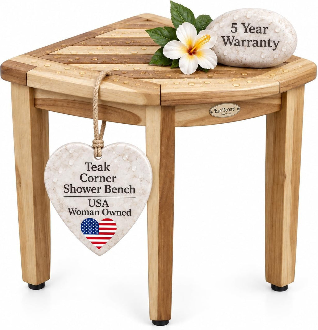 18” Teak Corner Shower Bench R63429