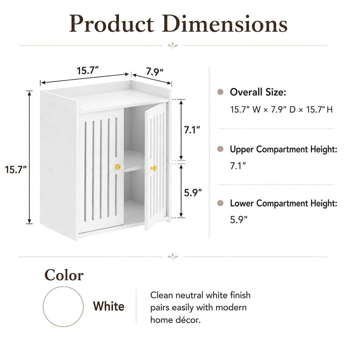 3-Tier Wall Bathroom Storage Cabinet M189297
