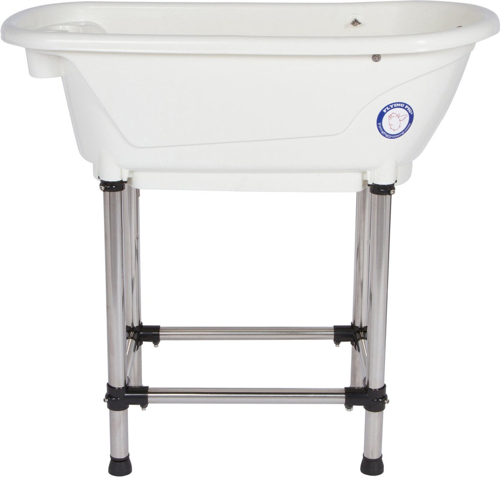 Portable Pet Bath Tub White 37.5"x19.5"x35.5" U70086