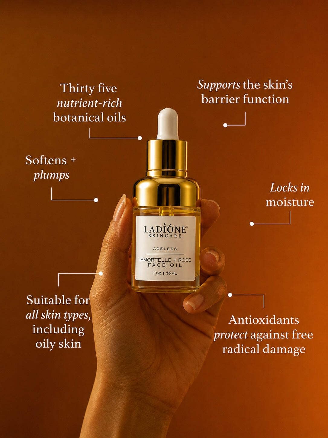 Rose Face Oil Serum 1 oz P2958