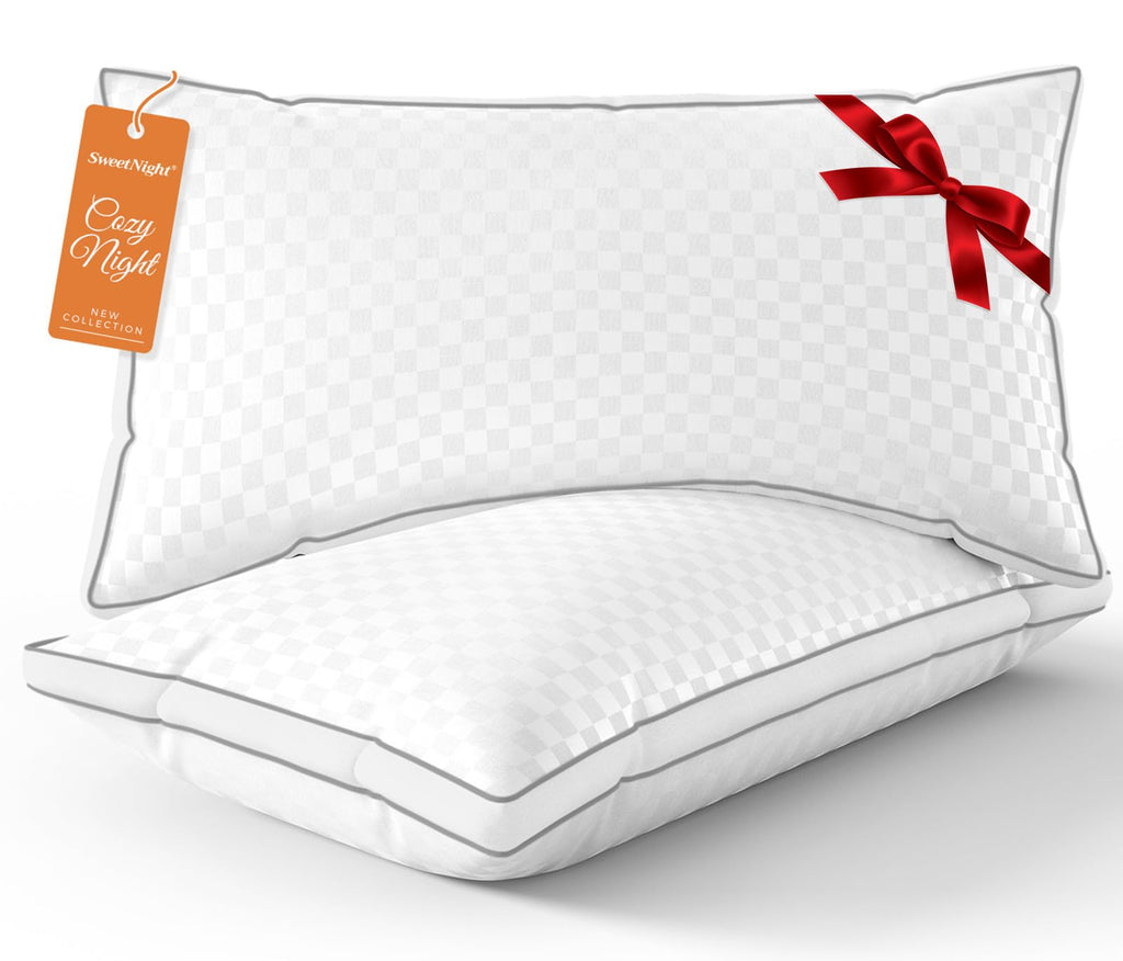 King Size Set of 2 Gusseted Bed Pillows B973146