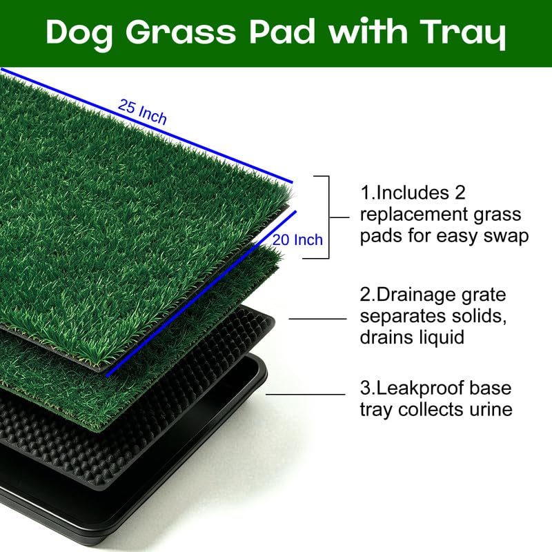 20x25 Inch Dog Grass Pad with Tray U63845