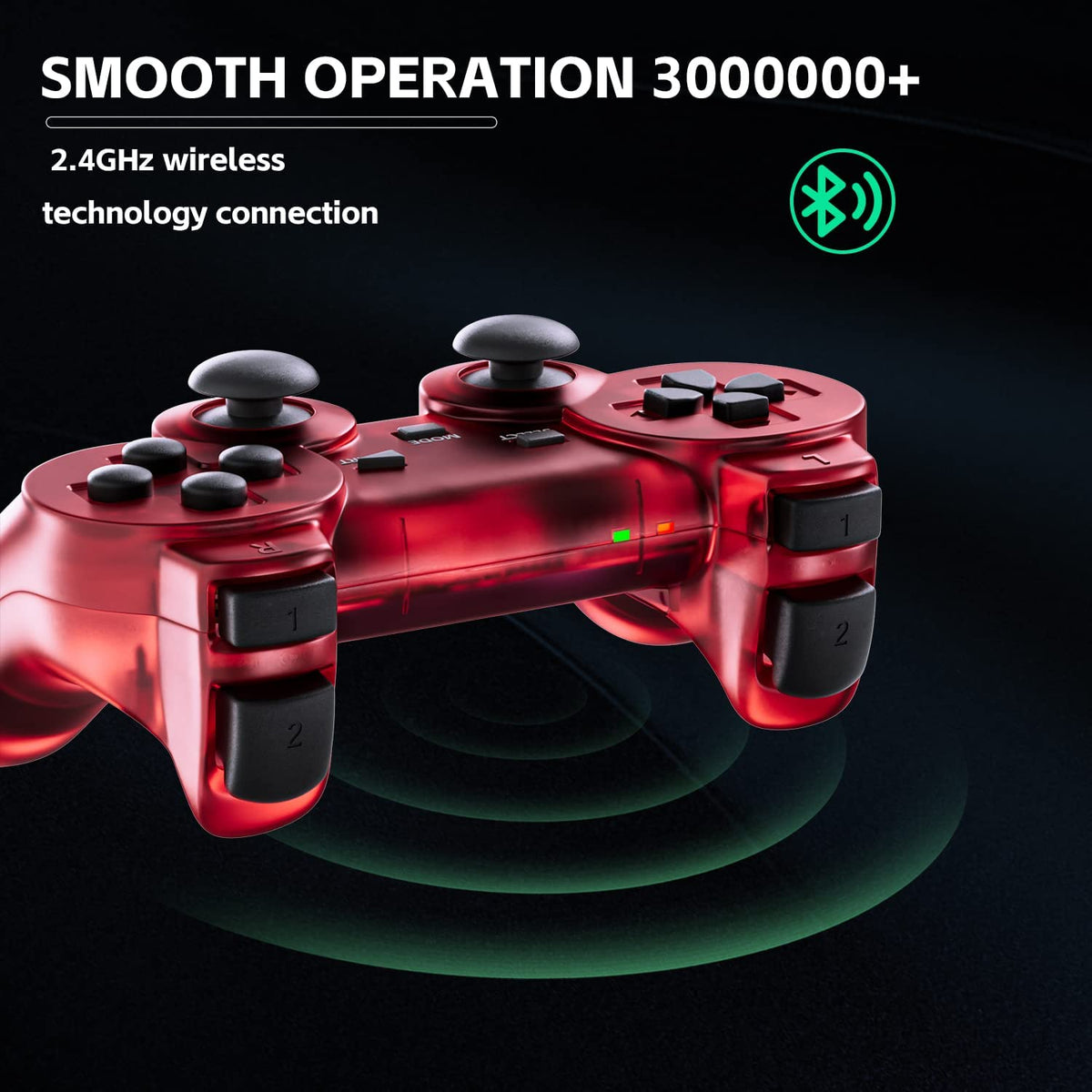 Wireless Controller Double Vibration ClearBlue and ClearGreen L925