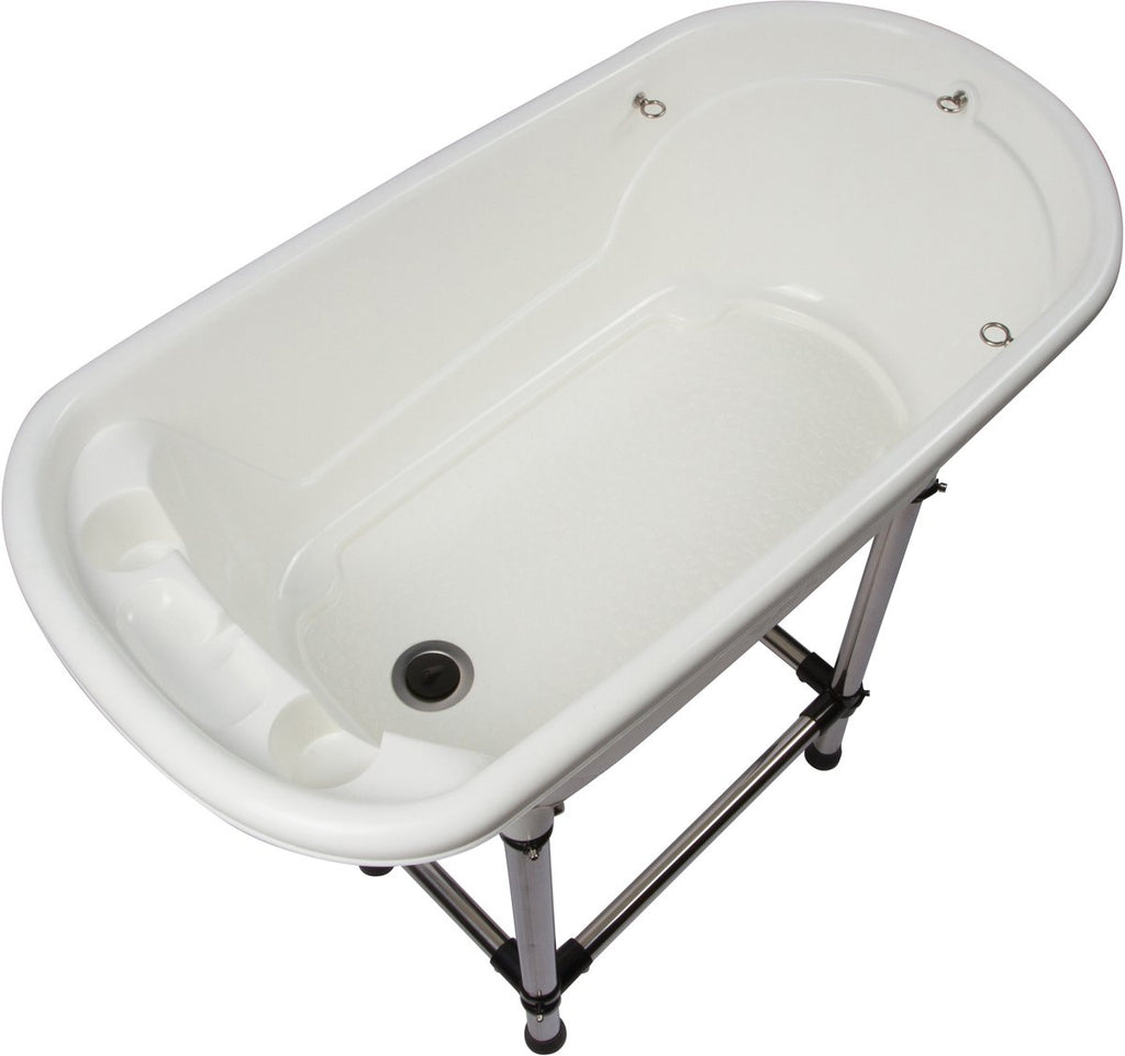 Portable Pet Bath Tub White 37.5"x19.5"x35.5" U70086