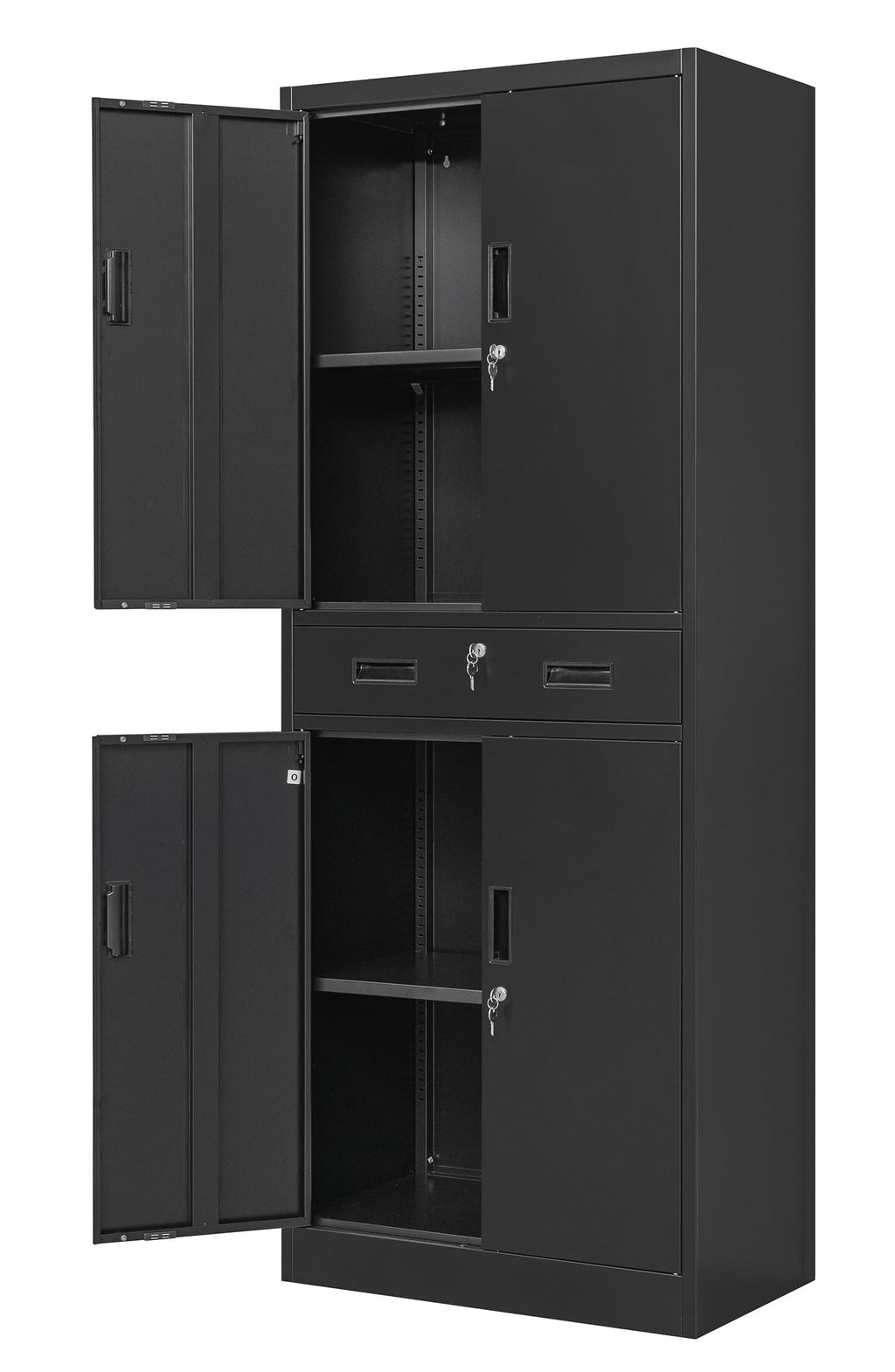 Metal Locking Storage Cabinet with Adjustable Shelves and 1 Drawer T603125