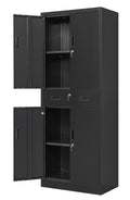 Metal Locking Storage Cabinet with Adjustable Shelves and 1 Drawer T603125