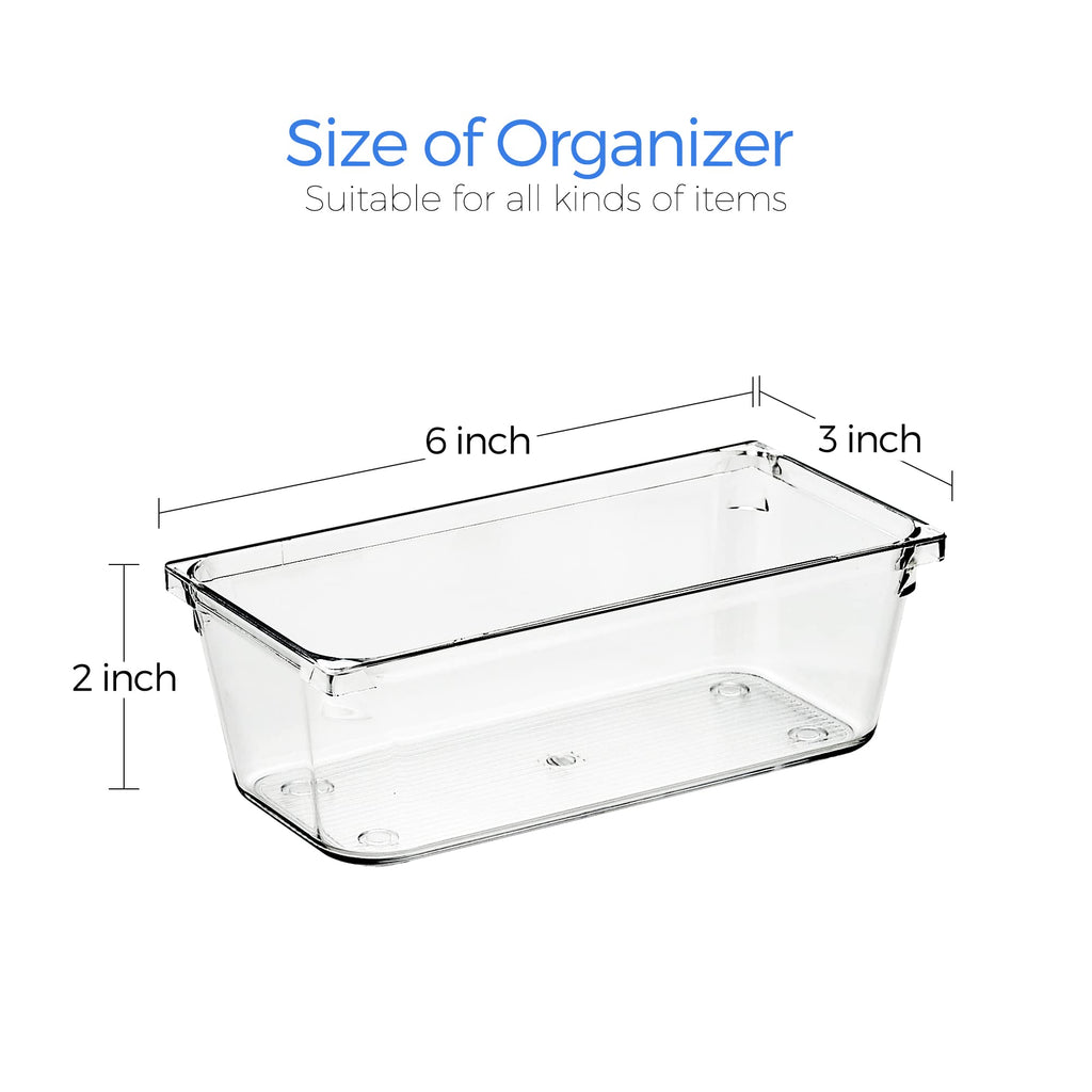 6 Pack Plastic Drawer Organizer X97343
