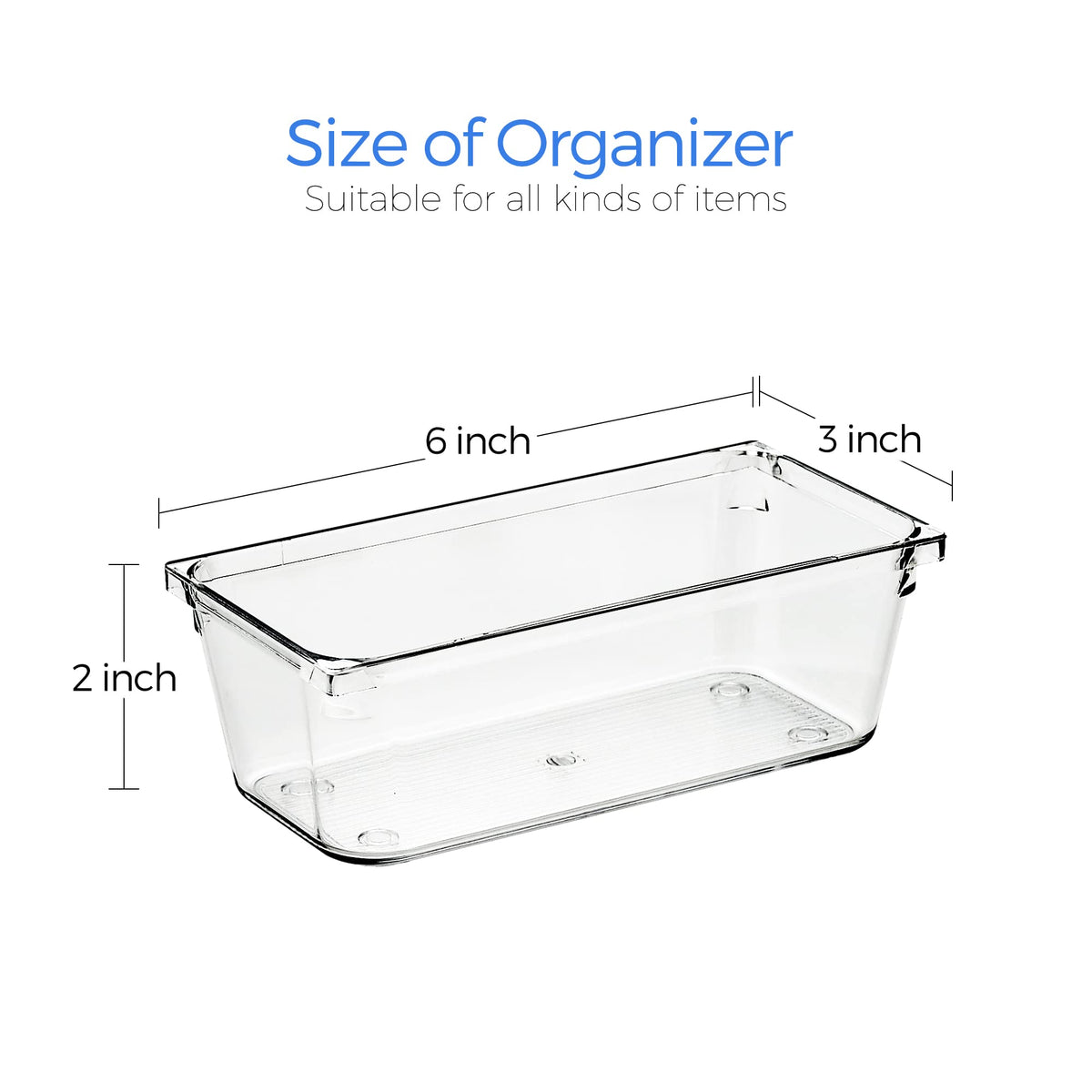6 Pack Plastic Drawer Organizer X97343