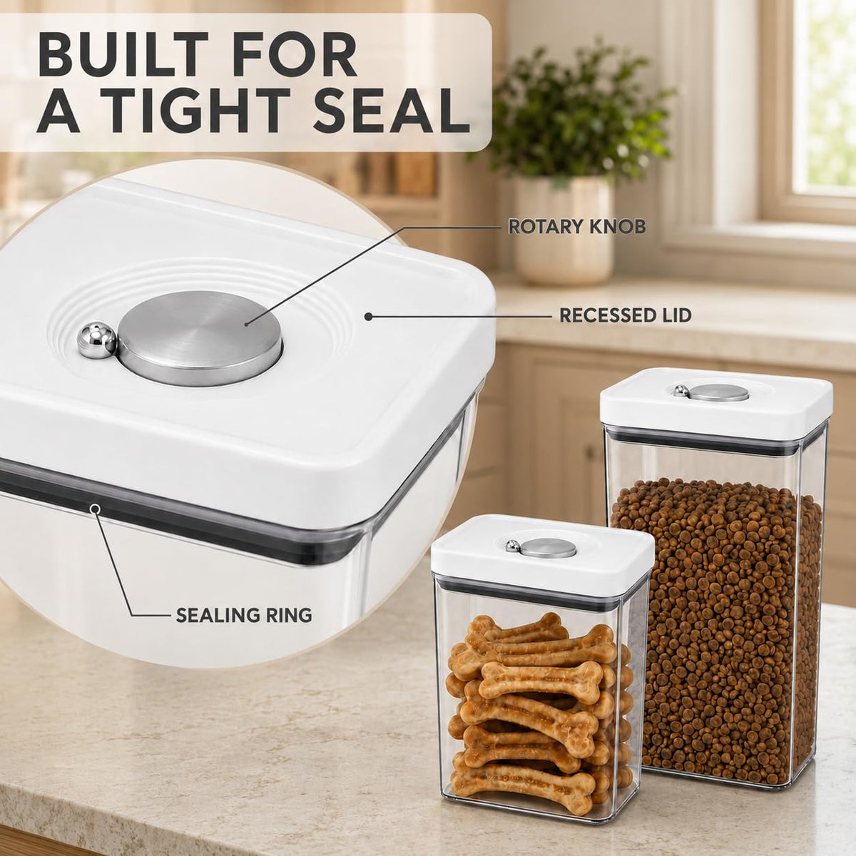 Dog and Cat Food Storage Containers 2-Pack Z559