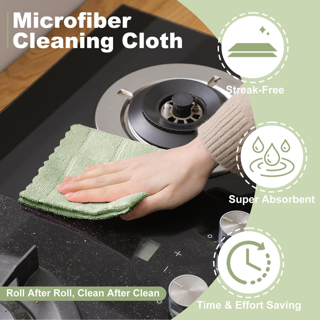 80 Pack Microfiber Cleaning Cloth Roll L6174