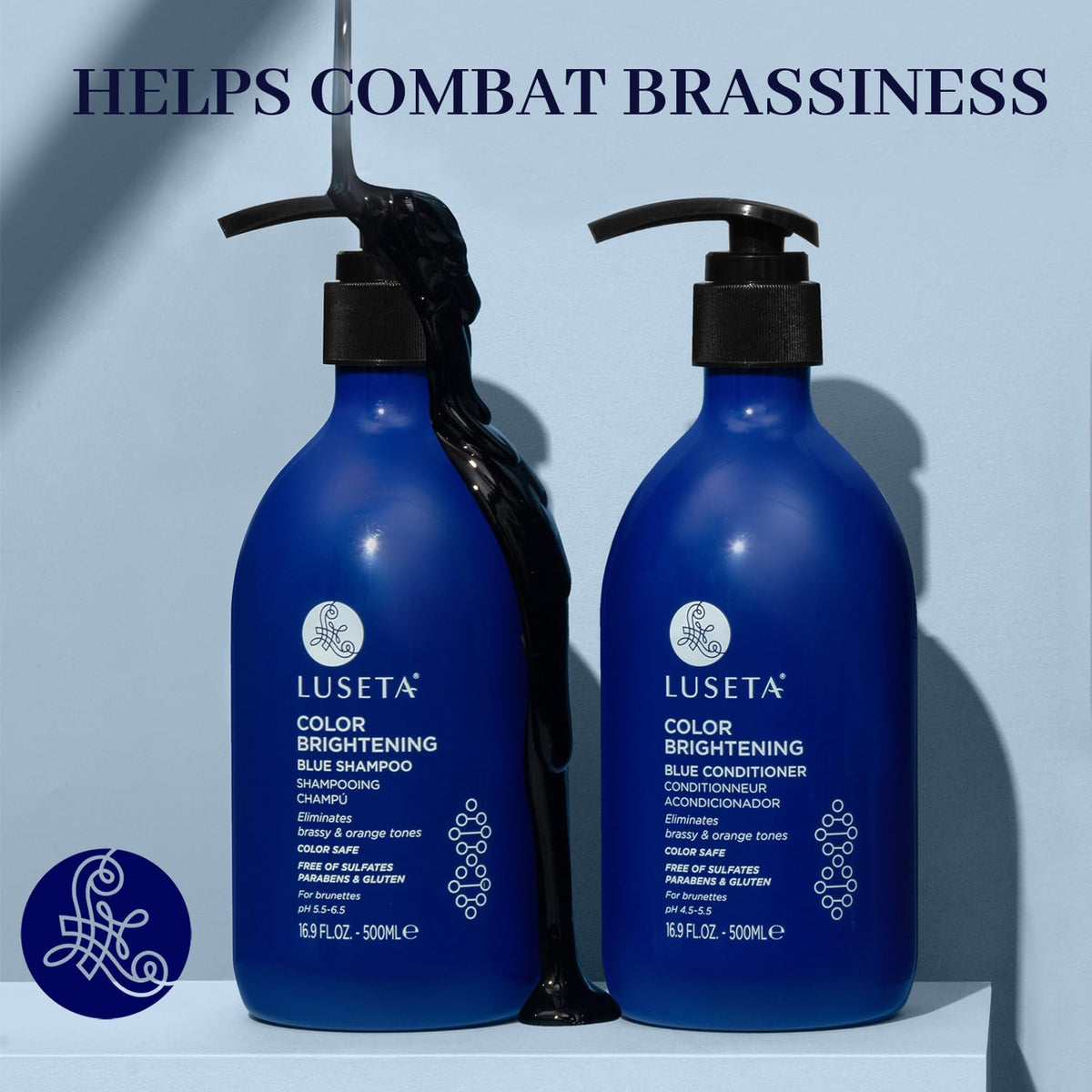 Blue Shampoo & Conditioner Set 2x16.9oz P1058