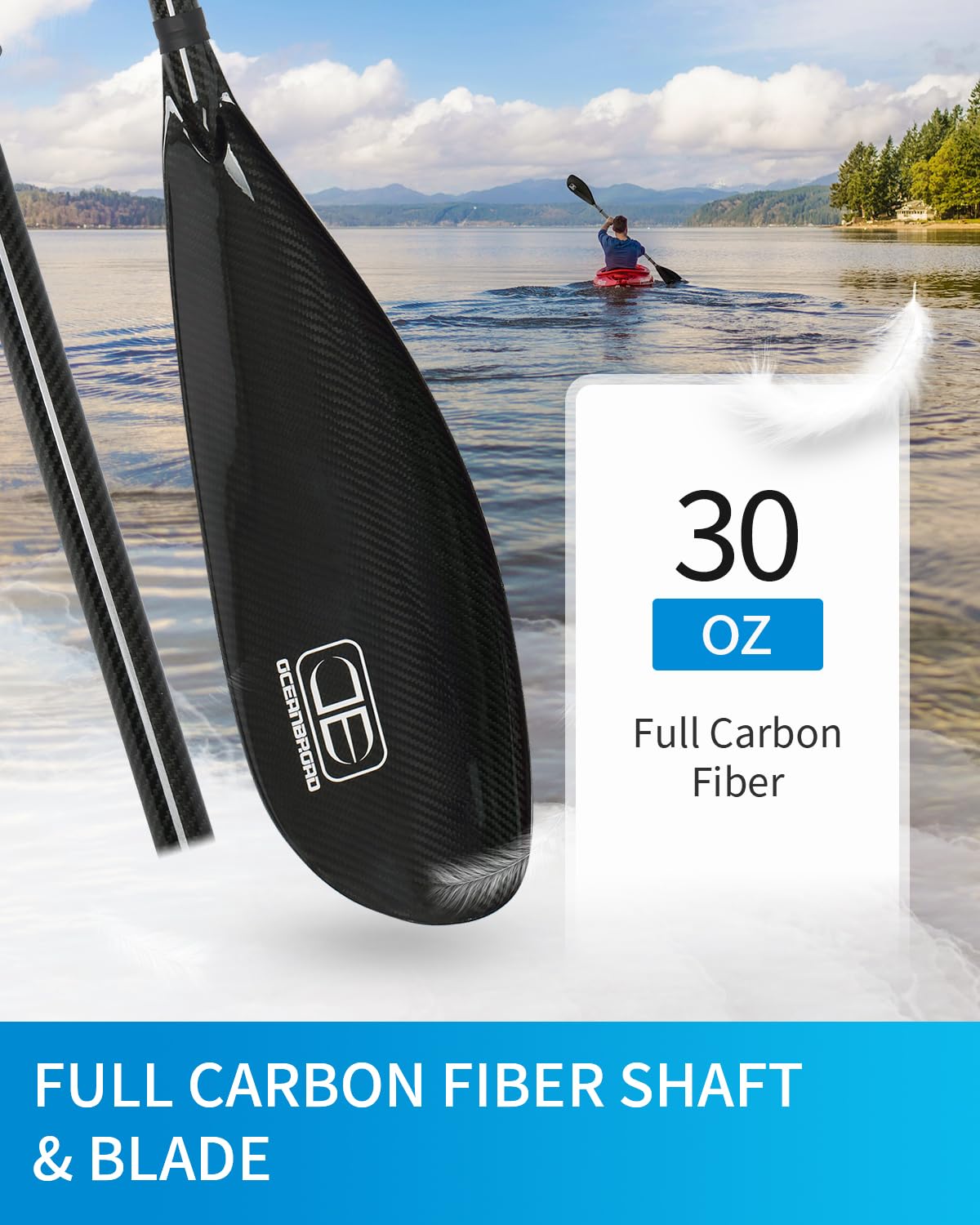 Lightweight Full Carbon Fiber Kayak Paddle S524