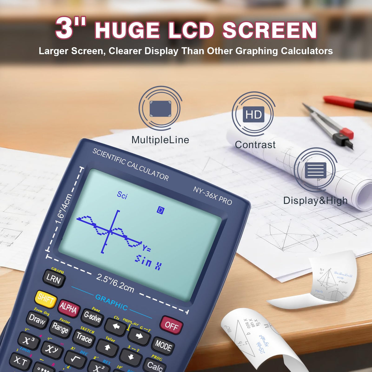 Scientific Calculator 360 Functions Multi-Line 13 Digit X135323