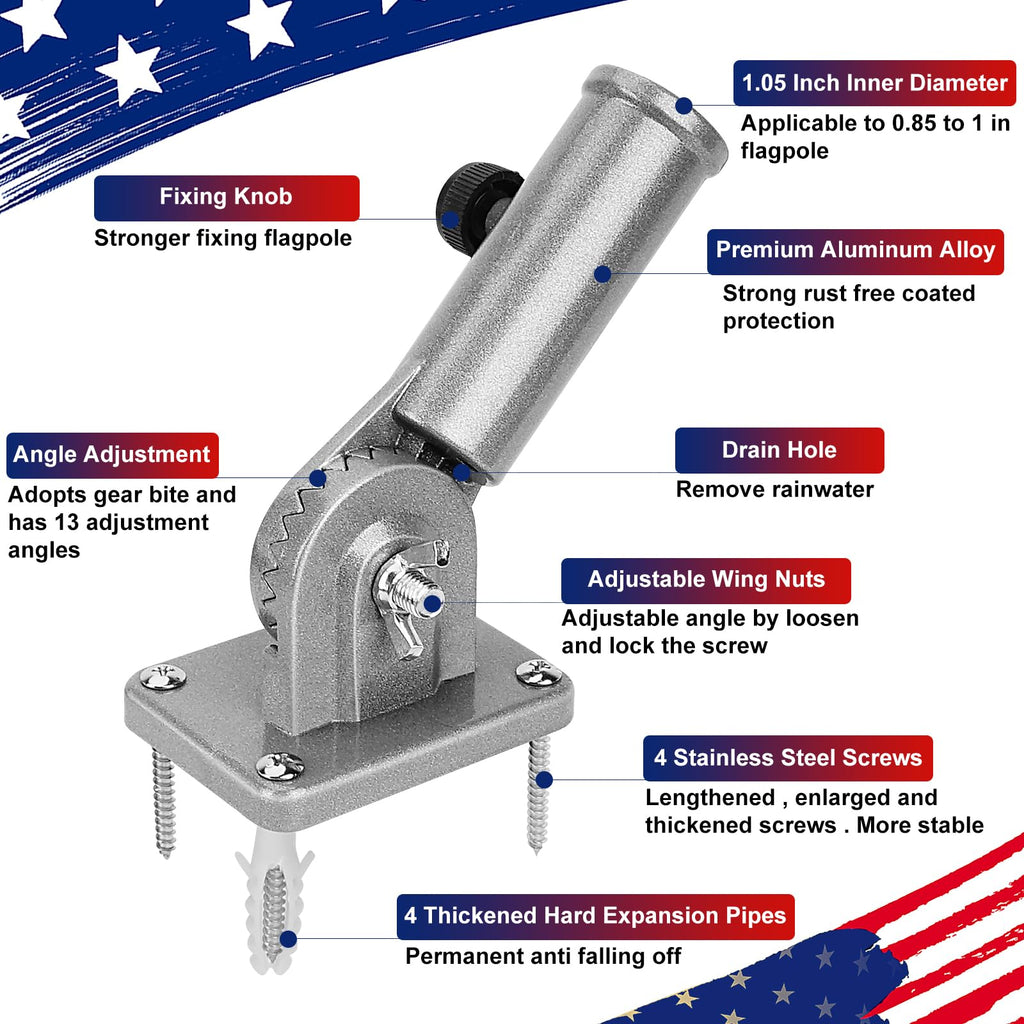 Heavy Duty Aluminum Flag Pole Holder D93168