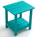 2-Tier Square Weather Resistant HDPE Side Table S4337