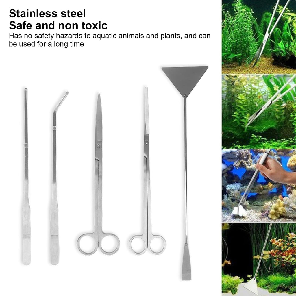 Stainless Steel 5 in 1 Aquarium Aquascaping Kit F59035