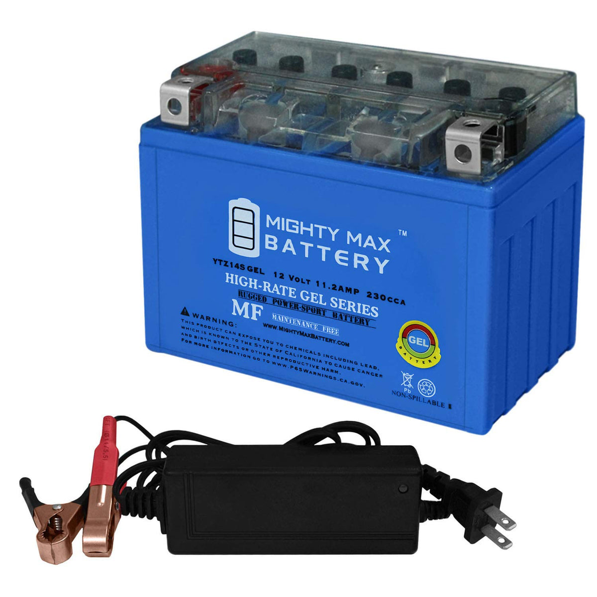 12V GEL Battery with 2Amp Charger L130