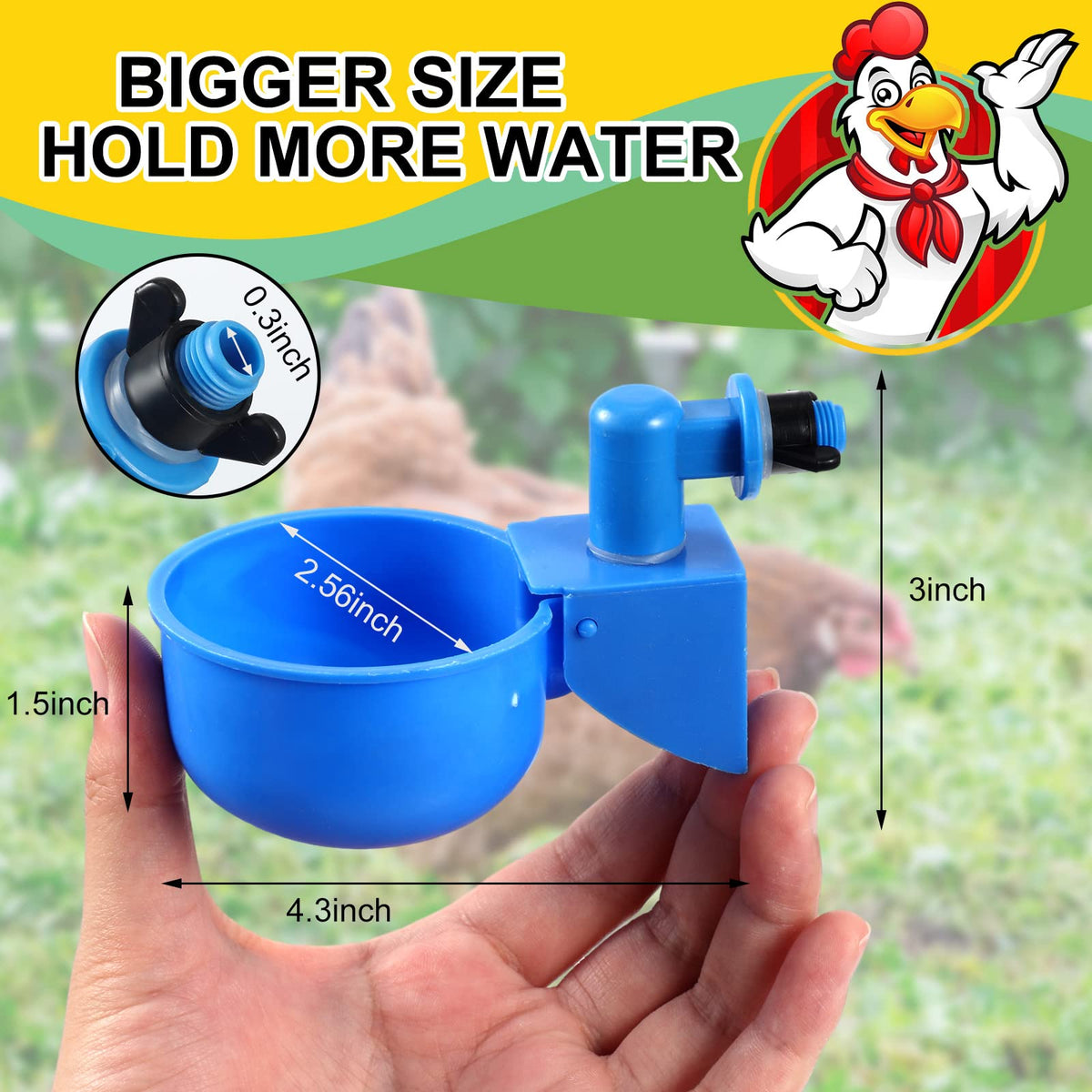 50 Pcs Chicken Waterer Cup Z8254